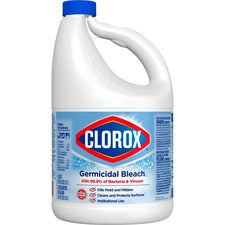Clorox Germicidal Bleach - Concentrate Liquid - 121 fl oz (3.8 quart) - Regular Scent - 3 / Carton - White