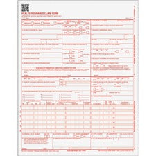 Cms-1500 Medicare/medicaid Forms For Laser Printers, One-part (no Copies), 8.5 X 11, 250 Forms Total