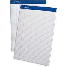 Perforated Writing Pads, Narrow Rule, 50 White 8.5 X 11.75 Sheets, Dozen