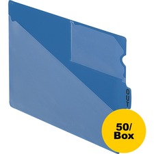 Colored Poly Out Guides With Center Tab, 1/3-cut End Tab, Out, 8.5 X 11, Blue, 50/box