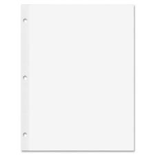 Rip Proof Reinforced Filler Paper, 3-hole, 8.5 X 11, Unruled, 100/pack