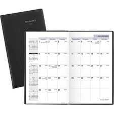 Dayminder Pocket-sized Monthly Planner, Unruled Blocks, 6 X 3.5, Black Cover, 14-month (dec To Jan): 2022 To 2024