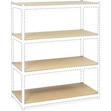 Particleboard Shelves For Steel Pack Archival Shelving, 69w X 33d X 84w, Box Of 4