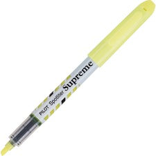 Spotliter Supreme Highlighter, Fluorescent Yellow Ink, Chisel Tip, Yellow/white Barrel, Dozen