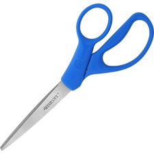 Preferred Line Stainless Steel Scissors, 8" Long, 3.5" Cut Length, Blue Straight Handle