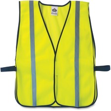 Glowear 8020hl Safety Vest, Polyester Mesh, Hook Closure, One Size Fit All, Lime