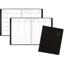 Contemporary Weekly/monthly Planner, Vertical-column Format, 11 X 8.25, Black Cover, 12-month (jan To Dec): 2023