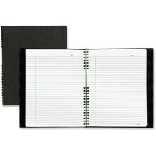 Ecologix Notepro Executive Notebook, 1-subject, Medium/college Rule, Black Cover, (100) 11 X 8.5 Sheets