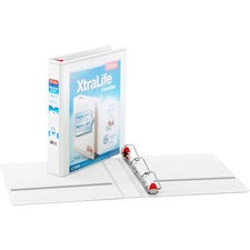 Xtralife Clearvue Non-stick Locking Slant-d Ring Binder, 3 Rings, 1.5" Capacity, 11 X 8.5, White