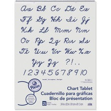 Chart Tablets, Unruled, 24 X 32, White, 25 Sheets