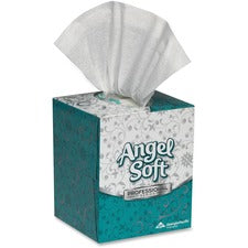 Angel Soft Professional Series Facial Tissue - 2 Ply - 8.80" x 7.60" - White - Soft, Absorbent - 96 Per Box - 36 / Carton