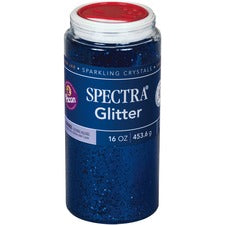 Spectra Glitter, 0.04 Hexagon Crystals, Blue, 16 Oz Shaker-top Jar