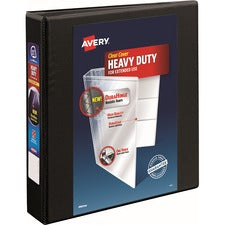 Heavy-duty View Binder With Durahinge And One Touch Ezd Rings, 3 Rings, 1.5" Capacity, 11 X 8.5, Black