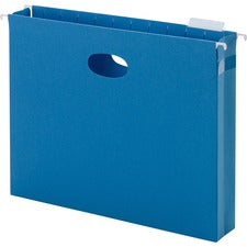 Hanging Pockets With Full-height Gusset, 1 Section, 2" Capacity, Letter Size, 1/5-cut Tabs, Sky Blue, 25/box