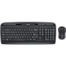 Mk320 Wireless Keyboard + Mouse Combo, 2.4 Ghz Frequency/30 Ft Wireless Range, Black