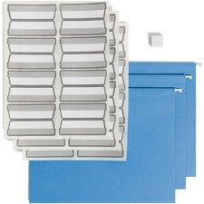Colored Hanging File Folders With Protab Kit, Letter Size, 1/3-cut, Blue