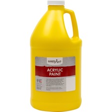 Acrylic Paint, Yellow, 64 Oz Bottle