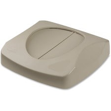 Rubbermaid Commercial Untouchable Swing Top Lid - 6 / Carton - Beige