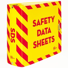 Avery Ultraduty Safety Data Sheet Binder Bundle 3 Rings 3" Capacity 11x8.5 Yellow/red