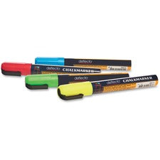 Wet Erase Markers, Medium Chisel Tip, Assorted Colors, 4/pack