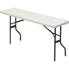 Indestructable Classic Folding Table, Rectangular Top, 250 Lb Capacity, 60w X 18d X 29h, Platinum