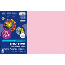 Tru-ray Construction Paper, 76 Lb Text Weight, 12 X 18, Pink, 50/pack
