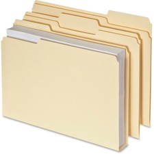 Double Stuff File Folders, 1/3-cut Tabs: Assorted, Letter Size, Manila, 50/pack