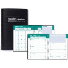 Express Track Recycled Weekly Appointment Book/monthly Planner, 8 X 5, Black Cover, 13-month (jan To Jan): 2023 To 2024