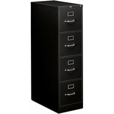 310 Series Vertical File, 4 Letter-size File Drawers, Black, 15" X 26.5" X 52"