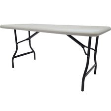 Indestructable Industrial Folding Table, Rectangular Top, 1,200 Lb Capacity, 60w X 30d X 29h, Platinum