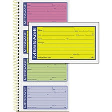 Wirebound Telephone Book With Multicolored Messages, Two-part Carbonless, 4.75 X 2.75, 4 Forms/sheet, 200 Forms Total