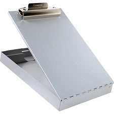 Redi-rite Aluminum Storage Clipboard, 1" Clip Capacity, Holds 8.5 X 11 Sheets, Silver