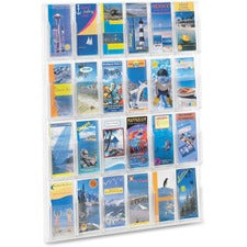 Reveal Clear Literature Displays, 24 Compartments, 30w X 2d X 41h, Clear