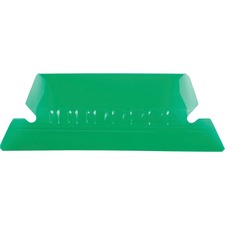 Transparent Colored Tabs For Hanging File Folders, 1/5-cut, Green, 2" Wide, 25/pack
