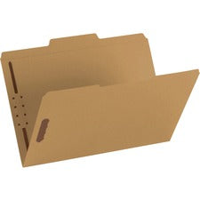 Top Tab Fastener Folders, 1/3-cut Tabs: Assorted, 0.75" Expansion, 2 Fasteners, Legal Size, Kraft Exterior, 50/box