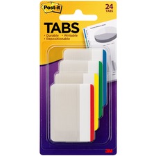 Lined Tabs, 1/5-cut, Assorted Colors, 2" Wide, 24/pack