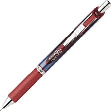 Energel Rtx Gel Pen, Retractable, Medium 0.7 Mm Needle Tip, Red Ink, Red/gray Barrel