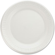 Quiet Classic Laminated Foam Dinnerware, Plate, 9" Dia, White, 125/pack, 4 Packs/carton