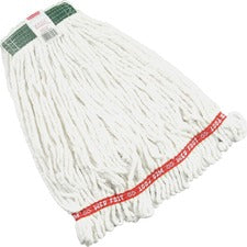 Web Foot Shrinkless Looped-end Wet Mop Head, Cotton/synthetic, Medium, White, 6/carton