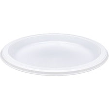 Genuine Joe 10-1/4" Large Plastic Plates - 125 / Pack - Disposable - Warm White - Plastic Body - 500 / Carton