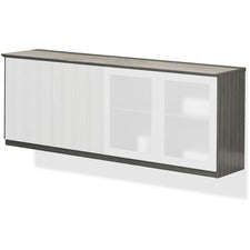 Medina Series Low Wall Cabinet With Doors, 72w X 20d X 29.5h, Gray Steel, Box1