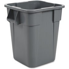 Square Brute Container, 40 Gal, Polyethylene, Gray