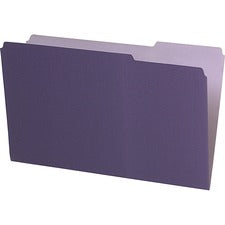 Interior File Folders, 1/3-cut Tabs: Assorted, Legal Size, Violet, 100/box