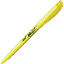 Brite Liner Highlighter, Fluorescent Yellow Ink, Chisel Tip, Yellow/black Barrel, Dozen