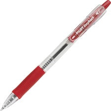 Easytouch Ballpoint Pen, Retractable, Medium 1 Mm, Red Ink, Clear Barrel, Dozen