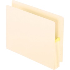 Convertible End Tab File Pockets, 3.5" Expansion, Letter Size, Manila, 25/box