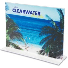 Classic Image Double-sided Sign Holder, 11 X 8.5 Insert, Clear