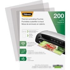 Laminating Pouches, 5 Mil, 9" X 11.5", Gloss Clear, 200/pack