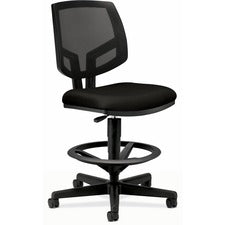 Volt Series Mesh Back Adjustable Task Stool, Supports Up To 275 Lb, 22.88" To 32.38" Seat Height, Black