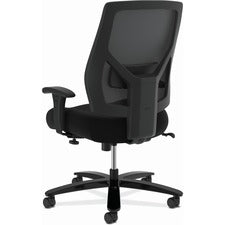 Crio Big And Tall Mid-back Task Chair, Supports Up To 450 Lb, 18" To 22" Seat Height, Black